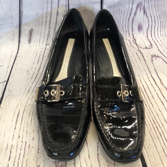 Via Spiga black patent loafers flats Women's size 9.5 - Picture 3 of 6